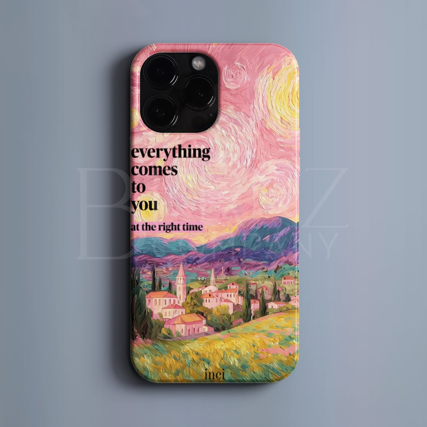 BERNZ COMPANY "Pembe Yıldızlı Gece" Tasarım Telefon Kılıfı – Van Gogh Serisi