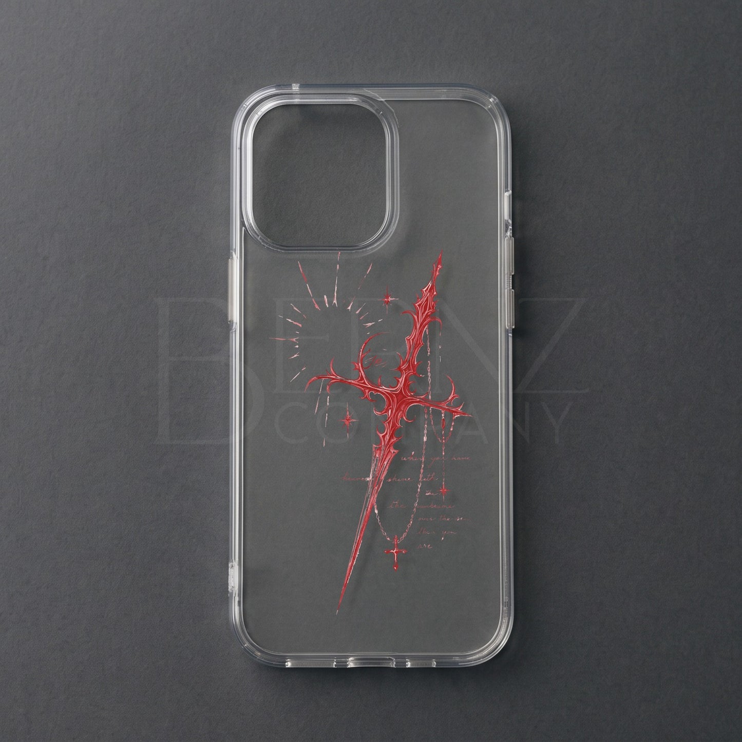 BERNZ COMPANY "Crimson Thorn Cross" Tasarım Telefon Kılıfı - Karanlık Serisi