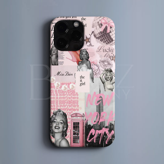 BERNZ COMPANY "Pembe Rüya Kolajı" Tasarım Telefon Kılıfı – Vintage Pembe Serisi