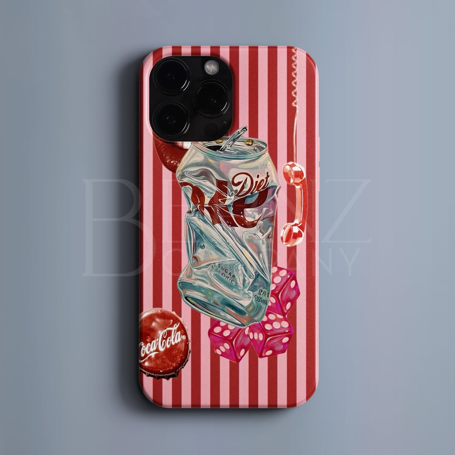 BERNZ COMPANY "Pembe Retro Çılgınlık" Tasarım Telefon Kılıfı – Pop Kültür Serisi