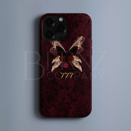 BERNZ COMPANY "Kadife Kelebek 777" Tasarım Telefon Kılıfı – Mistik Semboller Serisi