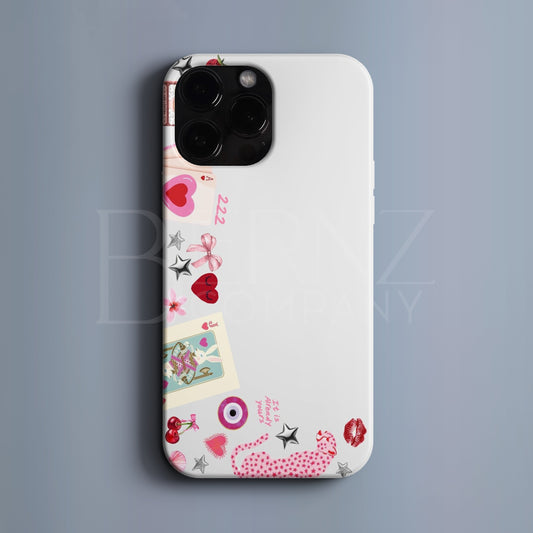 BERNZ COMPANY "Pembe Büyü Kolajı" Tasarım Telefon Kılıfı – Gizemli Pembe Serisi
