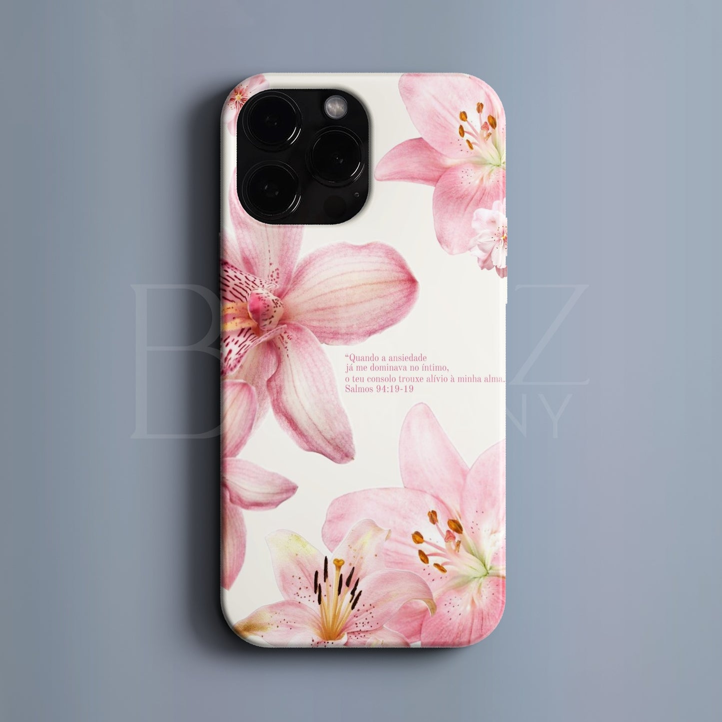 BERNZ COMPANY "Pembe Çiçek Huzuru" Tasarım Telefon Kılıfı – Bahar Çiçekleri Serisi