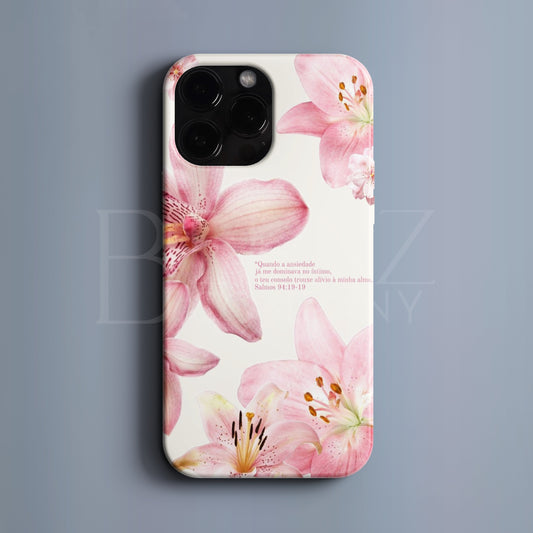 BERNZ COMPANY "Pembe Çiçek Huzuru" Tasarım Telefon Kılıfı – Bahar Çiçekleri Serisi
