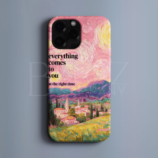 BERNZ COMPANY "Pembe Yıldızlı Gece" Tasarım Telefon Kılıfı – Van Gogh Serisi