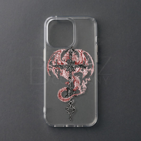 BERNZ COMPANY "Crimson Dragon Cross" Tasarım Telefon Kılıfı - Karanlık Serisi
