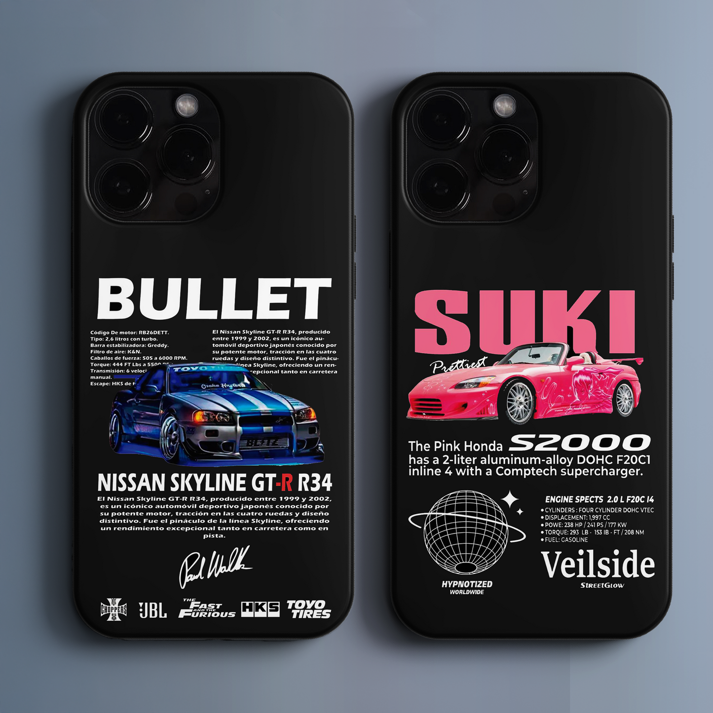 BERNZ "BULLET & SUKI' Couple" Tasarım Telefon Kılıfı - Couple Serisi