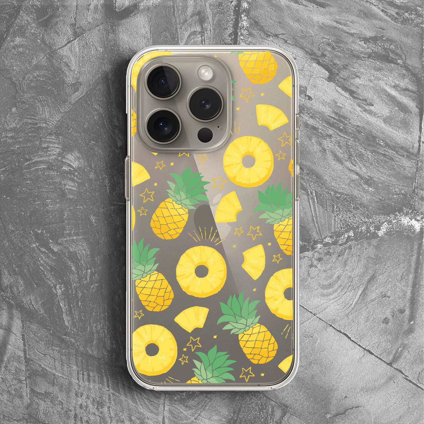 BERNZ "Golden Pineapple" Tasarım Telefon Kılıfı - Özel Tasarım Serisi