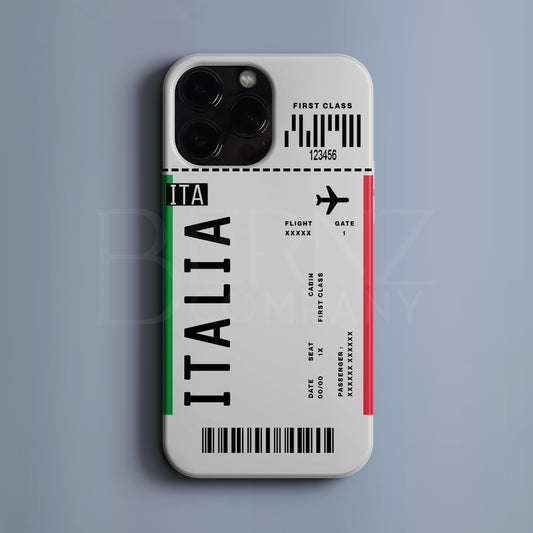 'Ticket: Italia' Tasarım Telefon Kılıfı